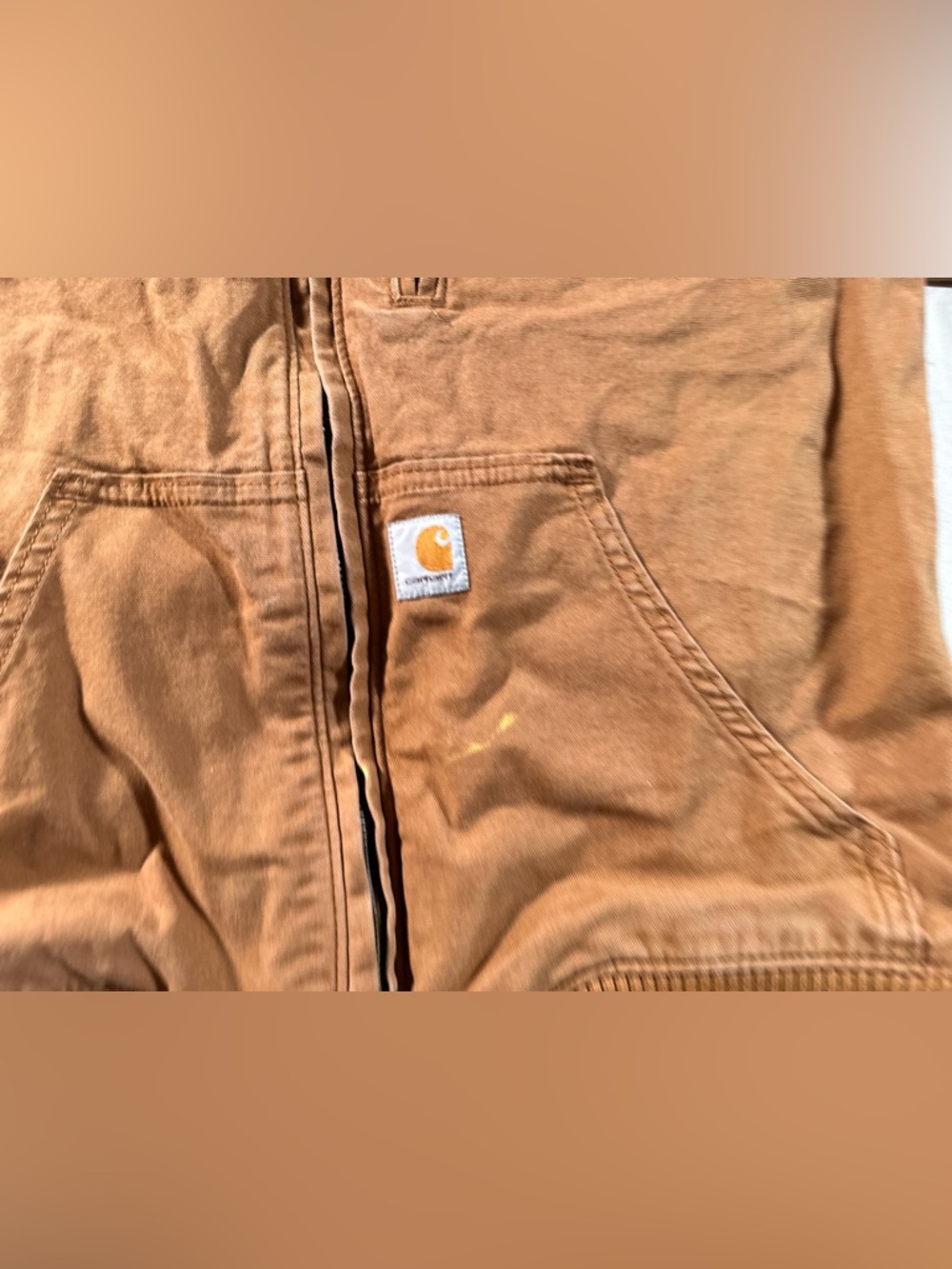 Carhartt Crawford Rugged Flex Full Zip Jacket Brown OJ2524-W Women's Small Y2K - Picture 6 of 13